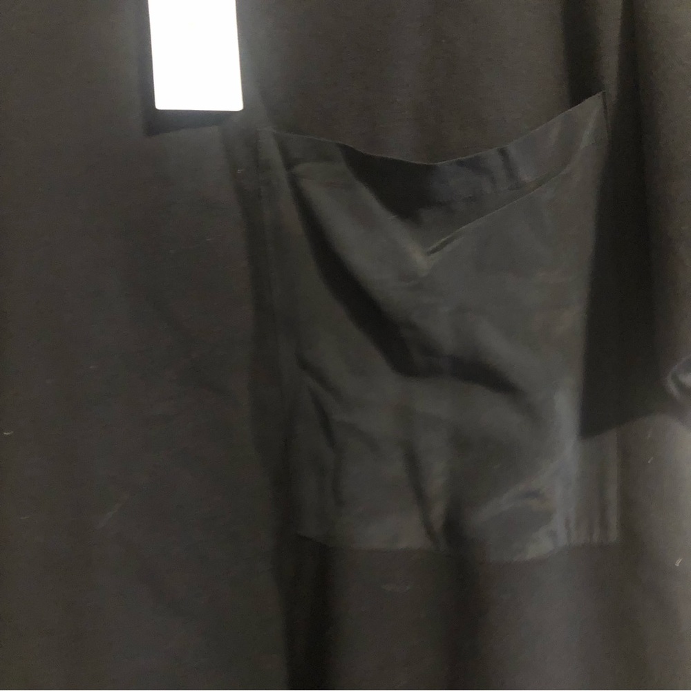 ❤️NWT 7 for All Mankind Oversized T-shirt Dress Terry Cloth Chest Pocket Black M - Picture 6 of 9